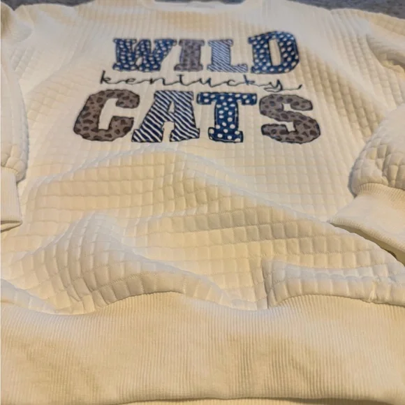 SHEIN Oversized Small White Kentucky Wild Cats Sweatshirt - Picture 8 of 8